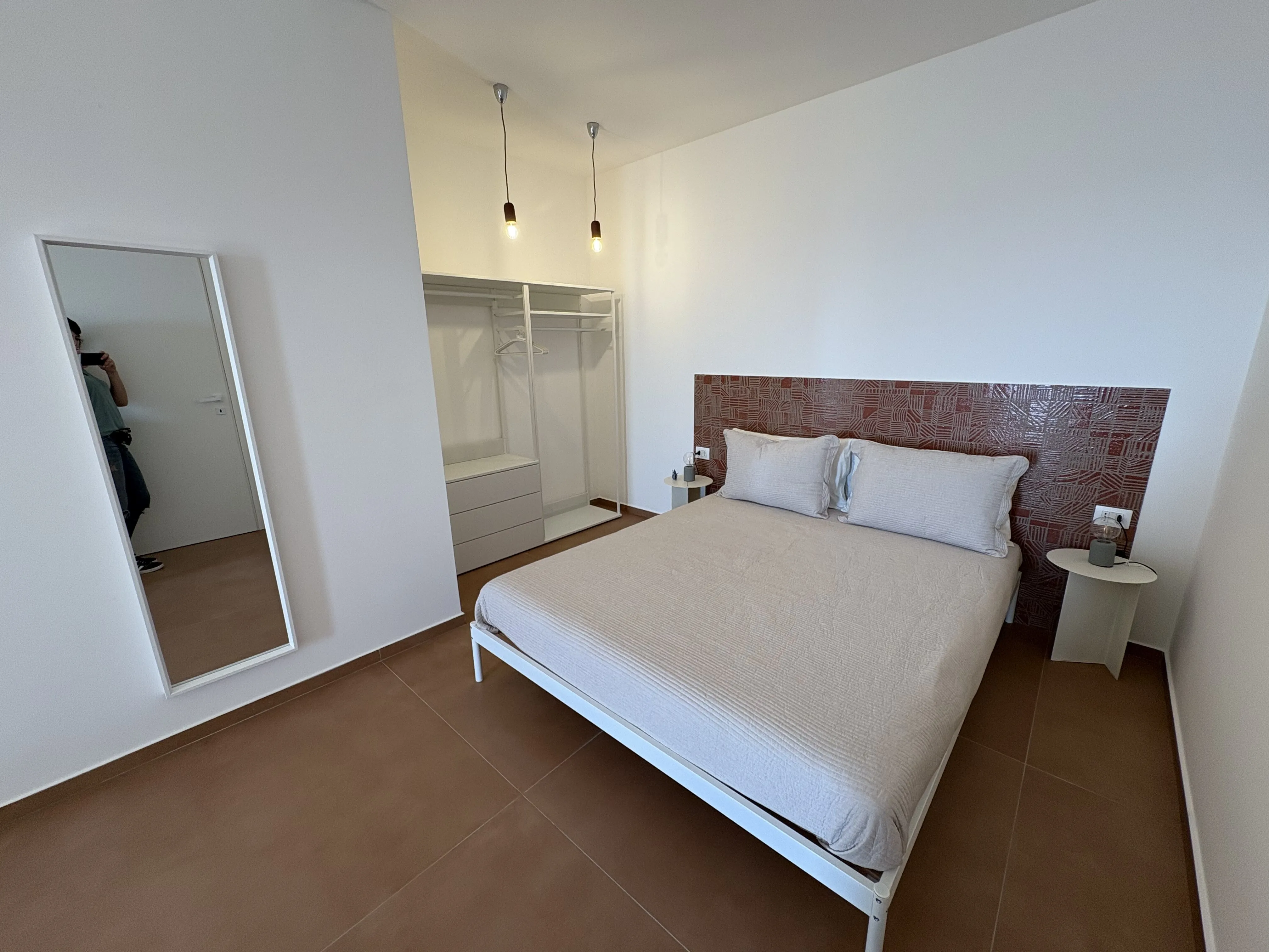 Sea front apartment bedroom