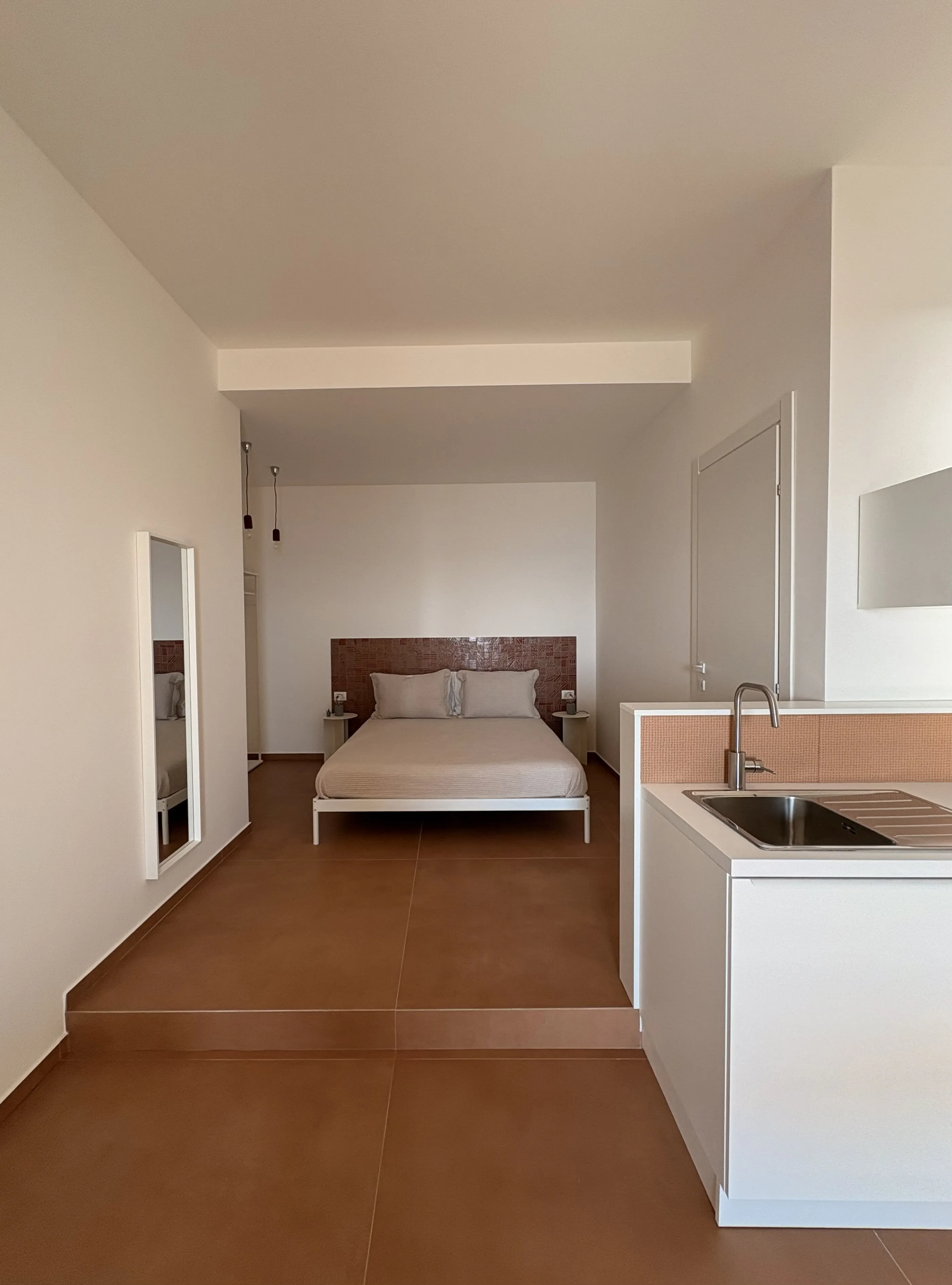 Comfortable bedroom with natural light