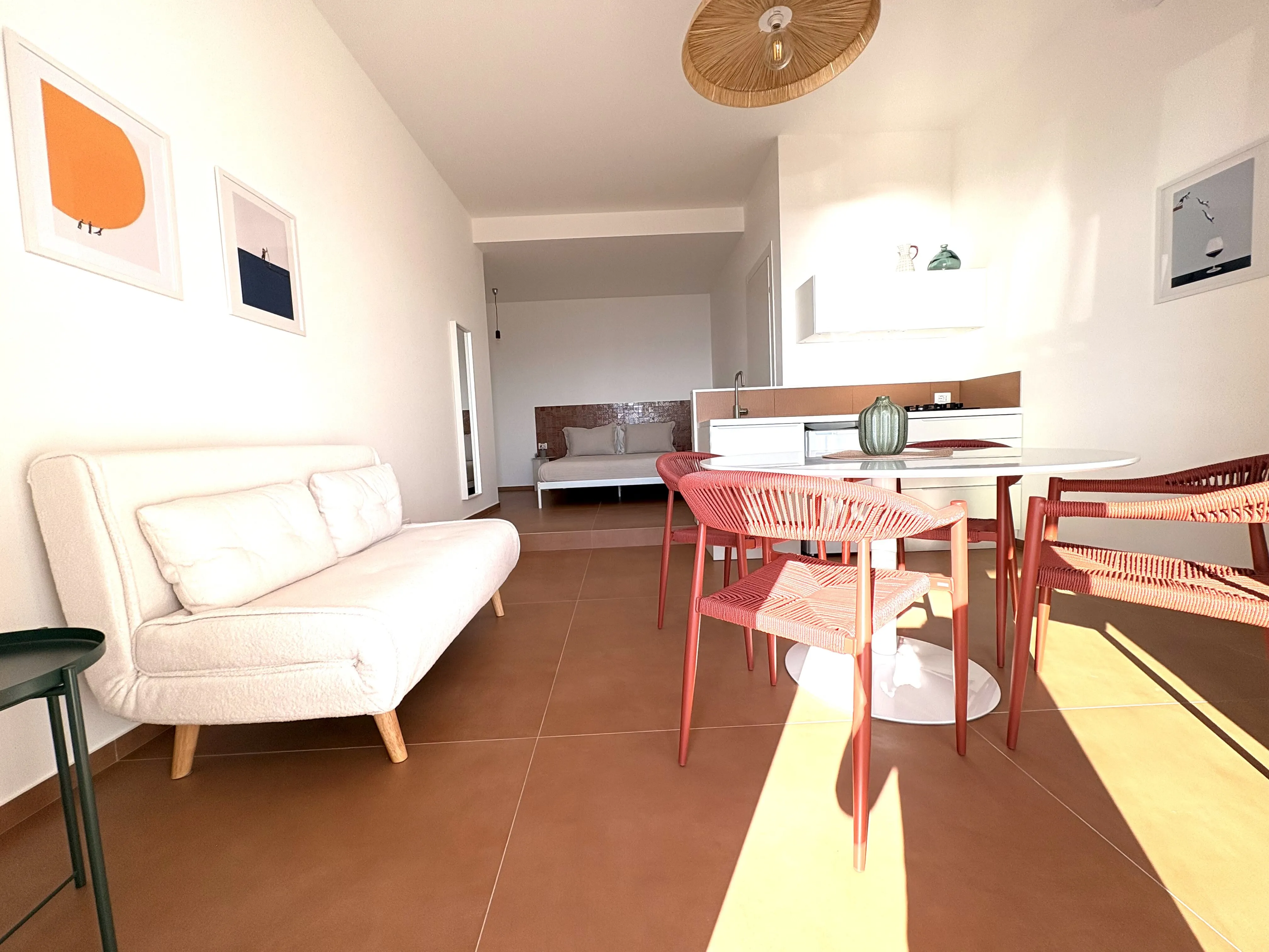Living room with sea view