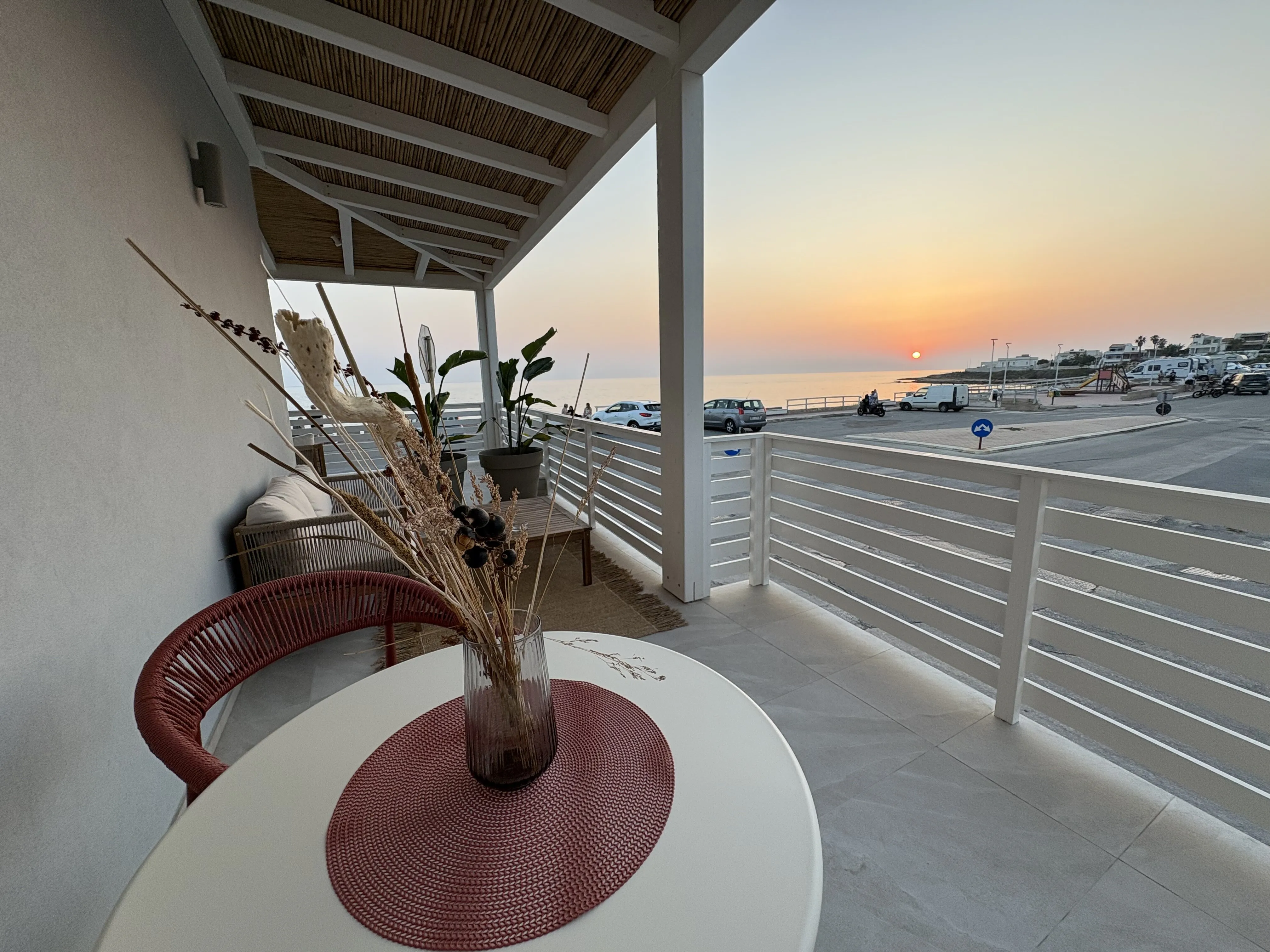 Sea side apartment terrace